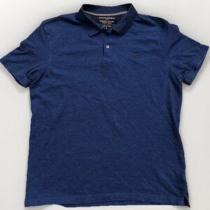Banana Republic Polo Shirt Organic Cotton Pique Golf Short Sleeved L Royal Blue